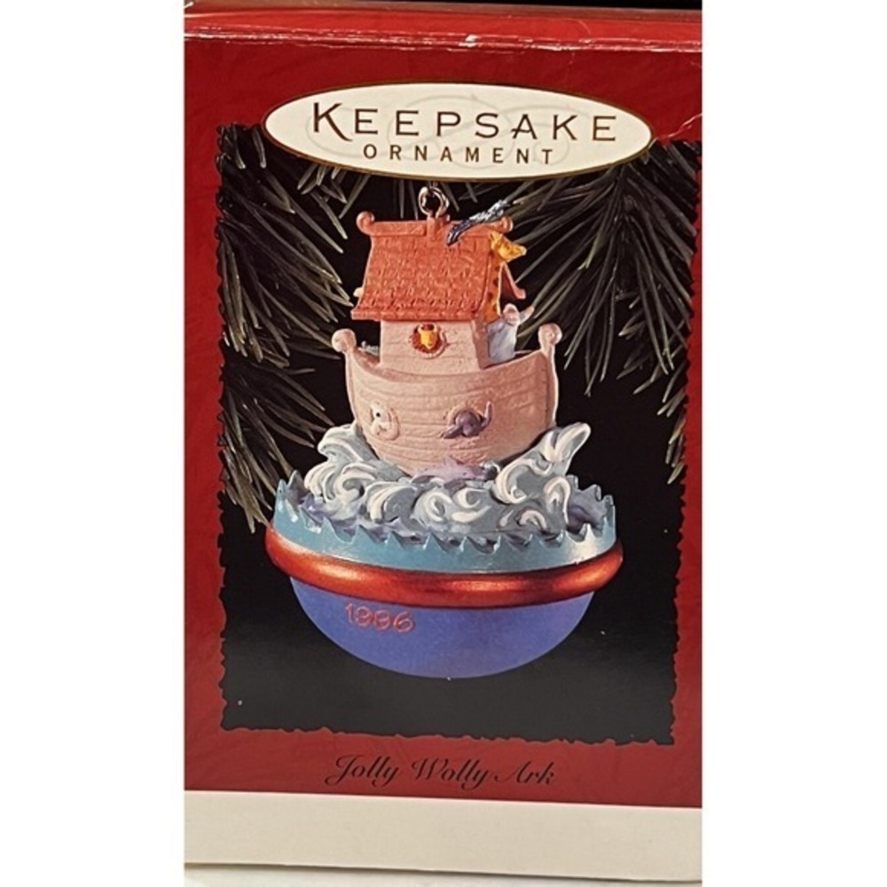 1996‎ Hallmark Keepsake Christmas Ornament Jolly Wolly Ark Noah's Ark w/ Box